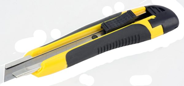 KNIV STOR 18MM-MED GUMMIGREP